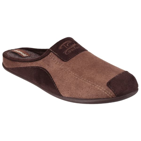 Cotswold Mens Westwell Slip On Mule Slippers Brown 8 UK