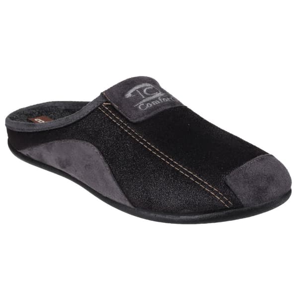 Cotswold Mens Westwell Slip On Mule Slippers Black 9 UK