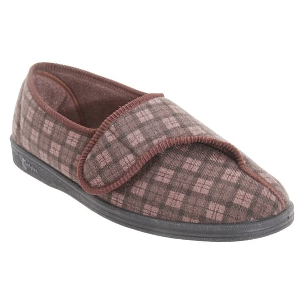 Comfylux Mens Paul Check Slippers