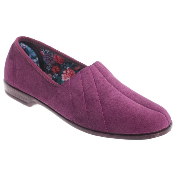 Sleepers Dame/Damer Audrey III Roll Top Velour-tøfler