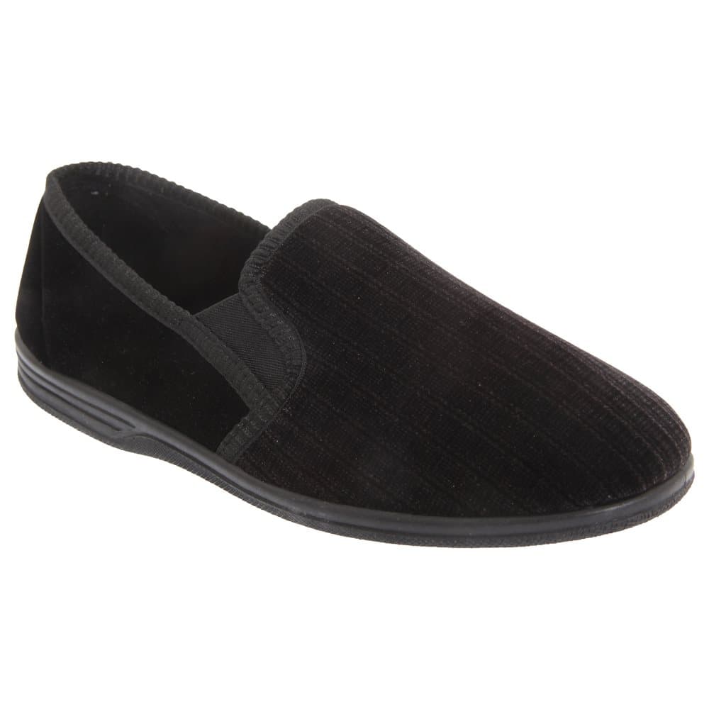 Zedzzz Richard Striped Twin Gusset Velour Slippers för herrar