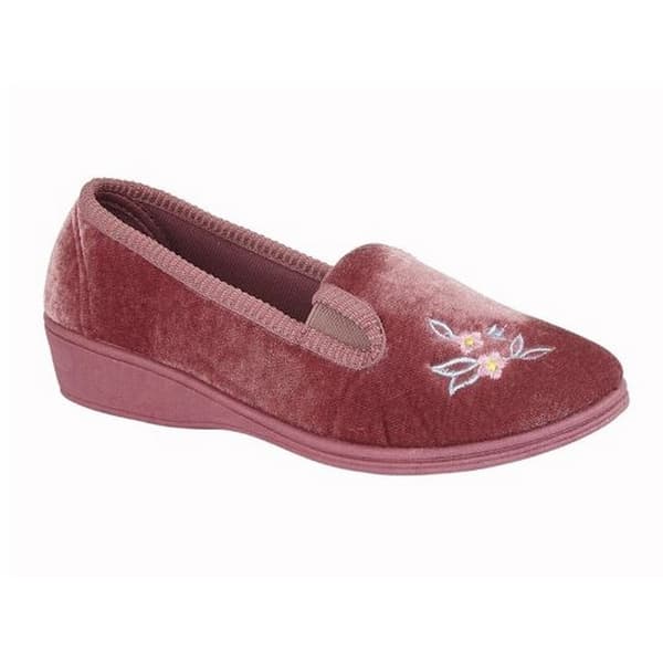 Sleepers Kvinnor/Damer Gina tofflor med full kofot Heather 5 UK