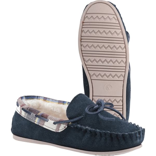 Cotswold Womens/Ladies Kilkenny Classic Fur Lined Moccasin Slippers