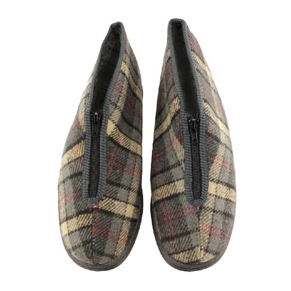 Sleepers Mens Jed II Thermal Zip Check Bootee tofflor med termisk dragkedja