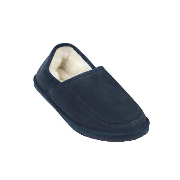 Eastern Counties Leather Mens Dominic Wool-blend Slippers Navy 10 UK