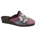 Pikkukuva 3 / 3: Sleepers Womens/Ladies Kimberly Flower Trim Mule Slippers