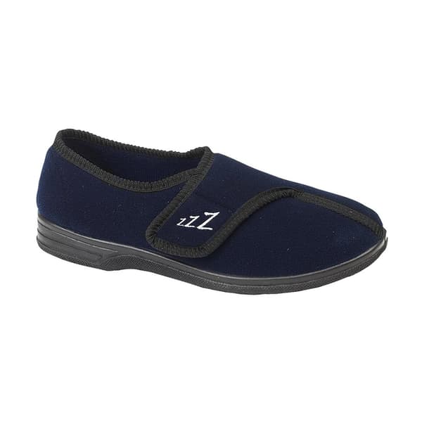 Zedzzz Mens Connor Touch Fastening Velour Slippers