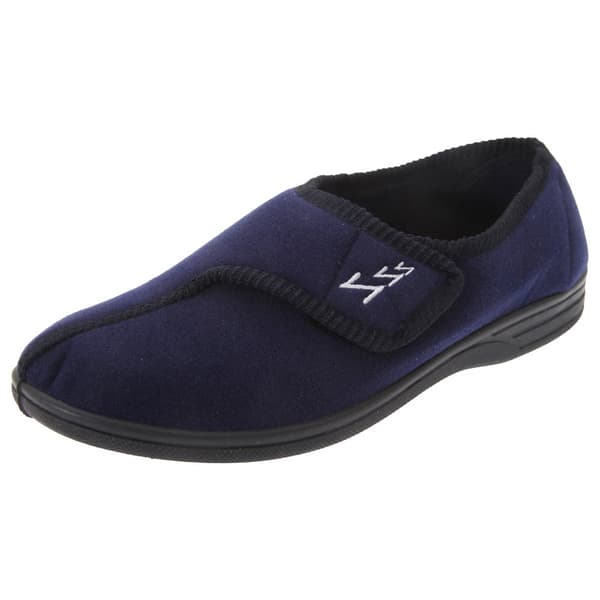 Zedzzz Mens Connor Touch Fastening Velour Slippers