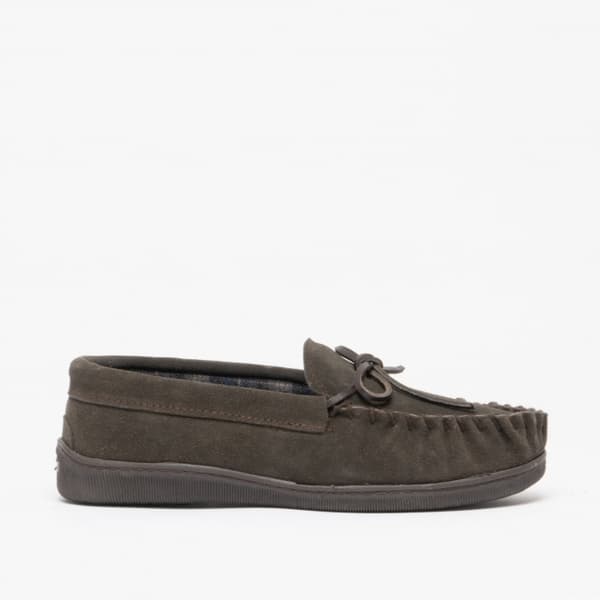 Sleepers Mens Adie Moccasin-tofflor i äkta mocka