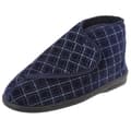 Miniatyrbillede 2 af 3: Zedzzz Herre Bertie Check Velour Velour Touch Fastening Bootee Tøfler