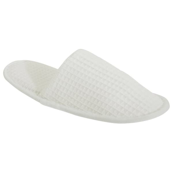 Towel City Unisex Waffle Mule Closed Toe Slippers