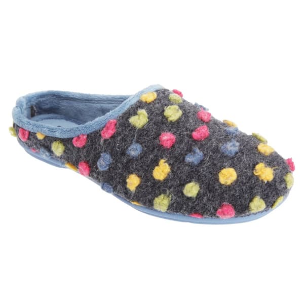 Sleepers Womens/Ladies Amy Spotted Knit Mule Slippers