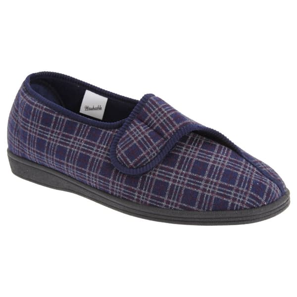 Sleepers Mens Julian II Wide Fitting Slippers Navy Blue 8 UK