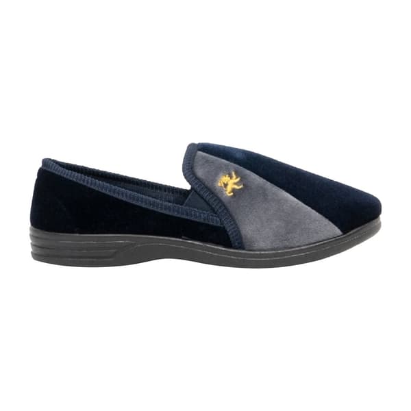 Zedzzz Mens Aaron Twin Gusset Velour Slippers