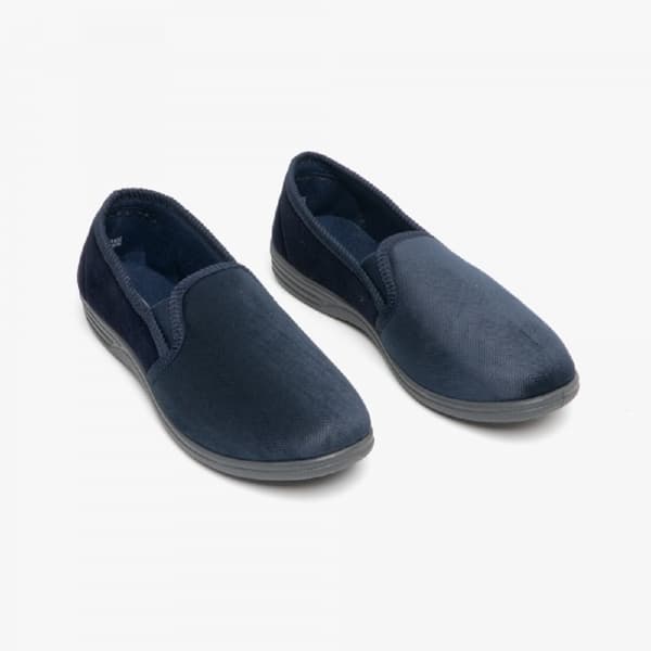 Zedzzz Mens Lewis Striped Twin Gusset Slippers