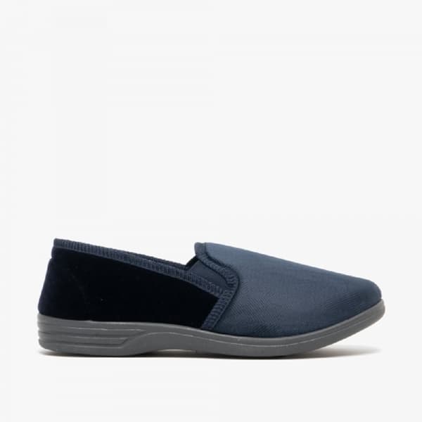 Zedzzz Mens Lewis Striped Twin Gusset Slippers
