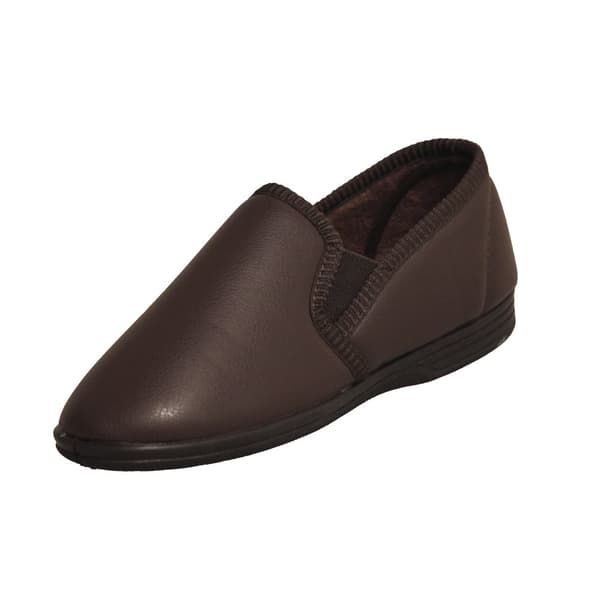 Zedzzz Mens Ivor Grain Upper Twin Gusset Slippers