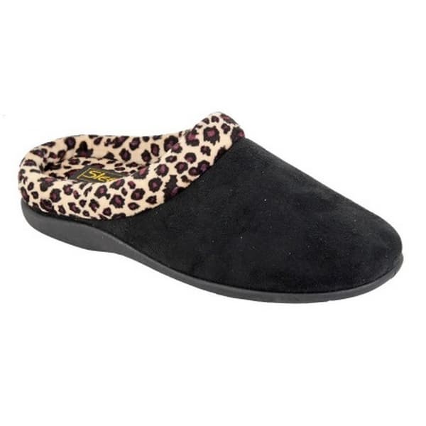 Sleepers Womens/Ladies Carmen Ocelot Toe In Mule Slippers