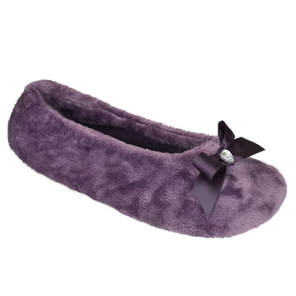 Womens/Ladies Velour Ballet Slippers