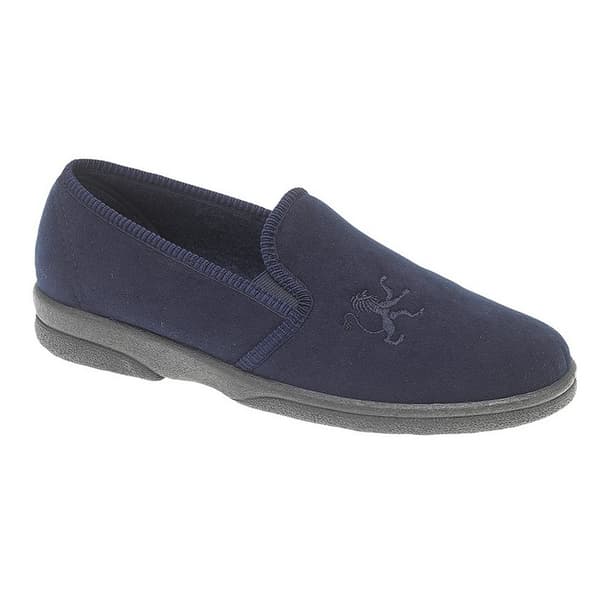 Sleepers Mens Frazer Synthetic Suede Slippers Navy 14 UK