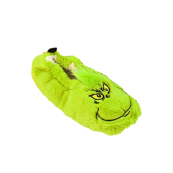 The Grinch Childrens/Kids Embroidered Face Fluffy Slippers