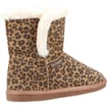 Miniatyrbilde 2 av 4: Hush Puppies Womens/Ladies Ashleigh Leopard Print Suede Slipper Boots