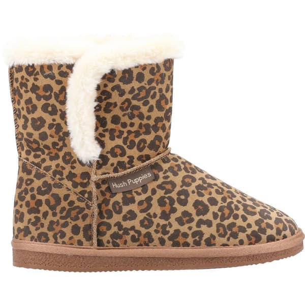Hush Puppies Womens/Ladies Ashleigh Leopard Print Suede Slipper Boots