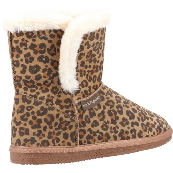 Hush Puppies Womens/Ladies Ashleigh Leopard Print Suede Slipper Boots