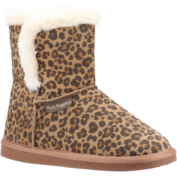 Hush Puppies Womens/Ladies Ashleigh Leopard Print Suede Slipper Boots