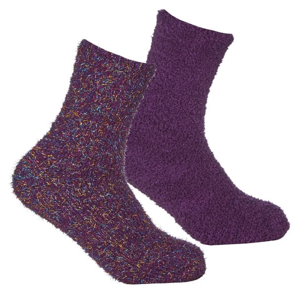 Forever Dreaming Hyggelige sokker til kvinder/damer (2 par) Purple UK 4-8