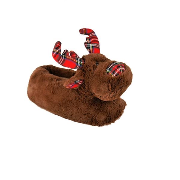 Slumberzzz Unisex voksen Tartan rensdyr-tøfler til voksne