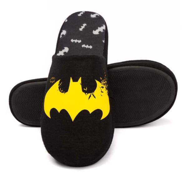 Batman Mens Distressed Logo Slippers