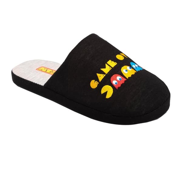 Pac-Man Mens Game Over Slippers Black/Yellow 9 UK-10 UK