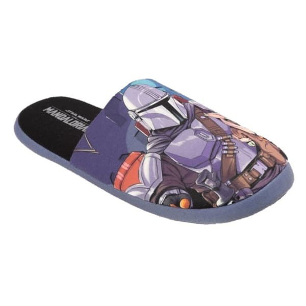 Star Wars: The Mandalorian Mens Slippers Black/Blue 11 UK-12 UK
