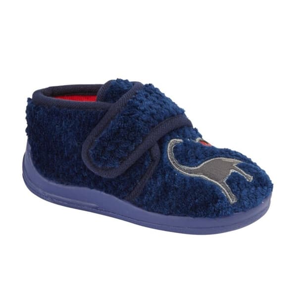 Sleepers Childrens/Kids Diplodocus Slippers Navy 9 UK Child