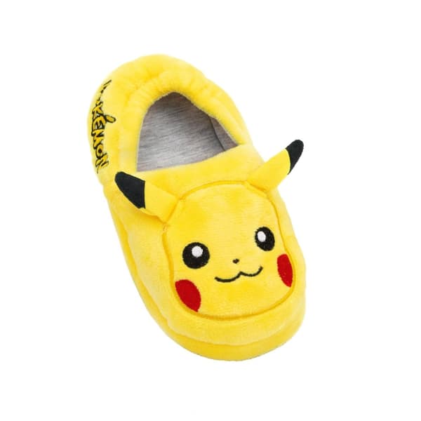 Pokemon Childrens/Kids Pikachu 3D Slippers Yellow/Heather Grey/Black 1 UK Pokemon Childrens/Kids Pikachu 3D Slippers Yellow/Heather Grey/Black 1 UK