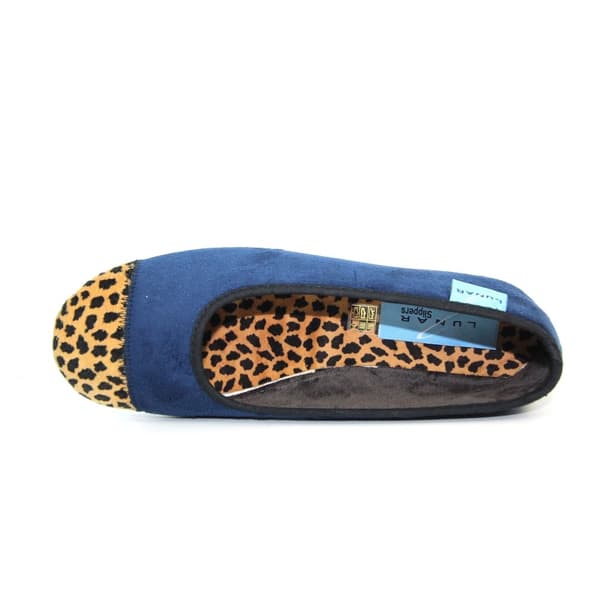 Lunar Womens/Ladies Jessie Leopard Print Slippers