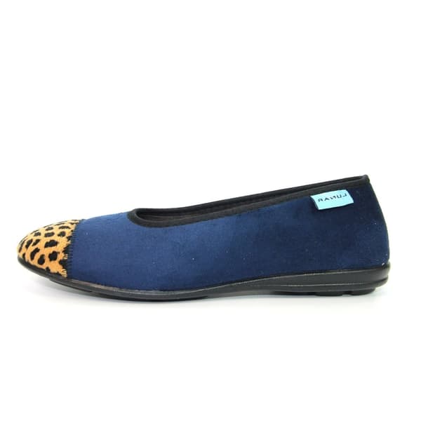 Lunar Womens/Ladies Jessie Leopard Print Slippers