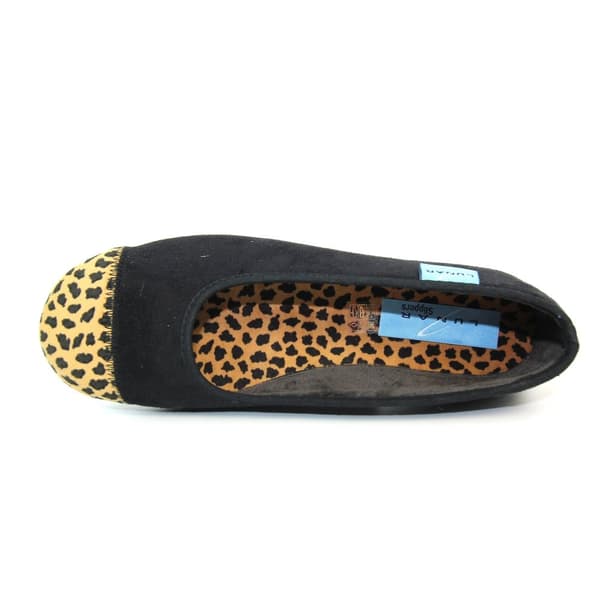 Lunar Womens/Ladies Jessie Leopard Print Slippers