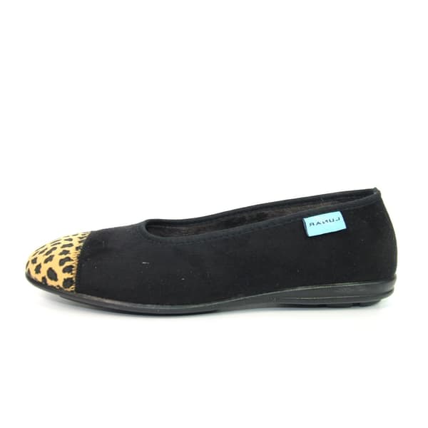 Lunar Womens/Ladies Jessie Leopard Print Slippers