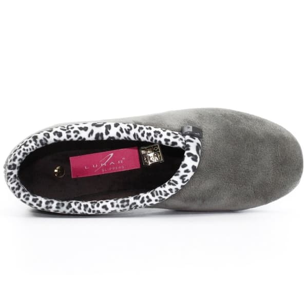 Lunar Kvinnor/Damer Paloma Leopard Print Tofflor