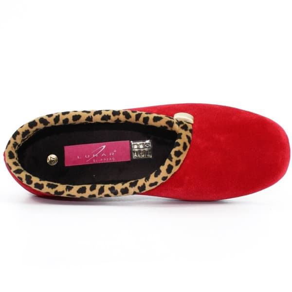 Lunar Kvinnor/Damer Paloma Leopard Print Tofflor