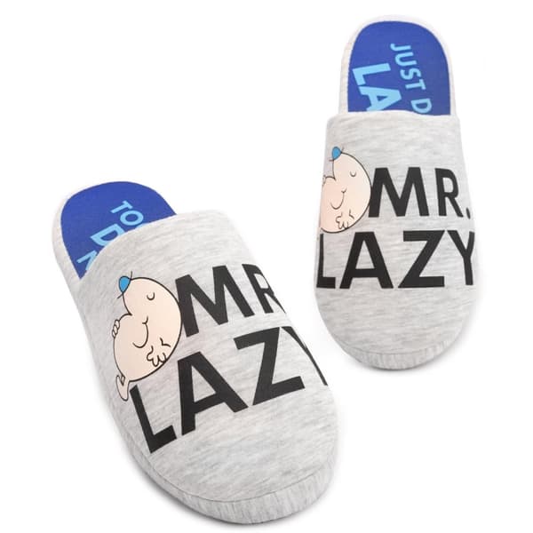 Mr Men Mens Mr Lazy Slippers