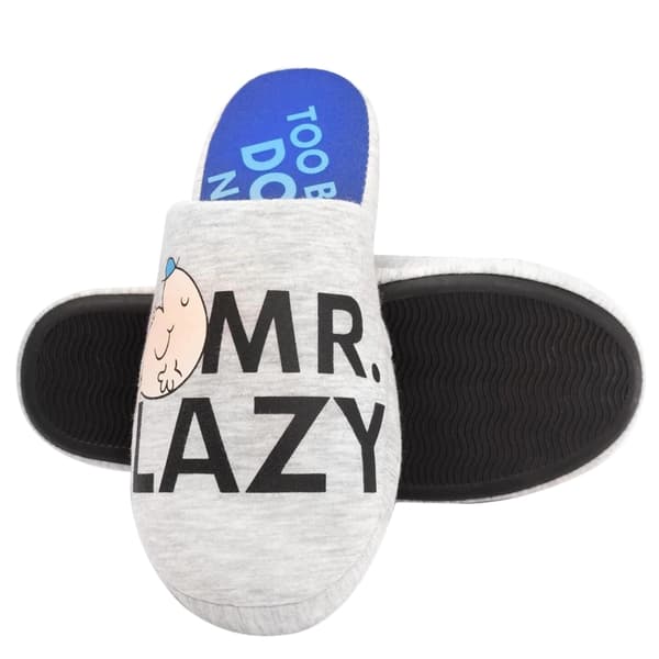 Mr Men Mens Mr Lazy Slippers