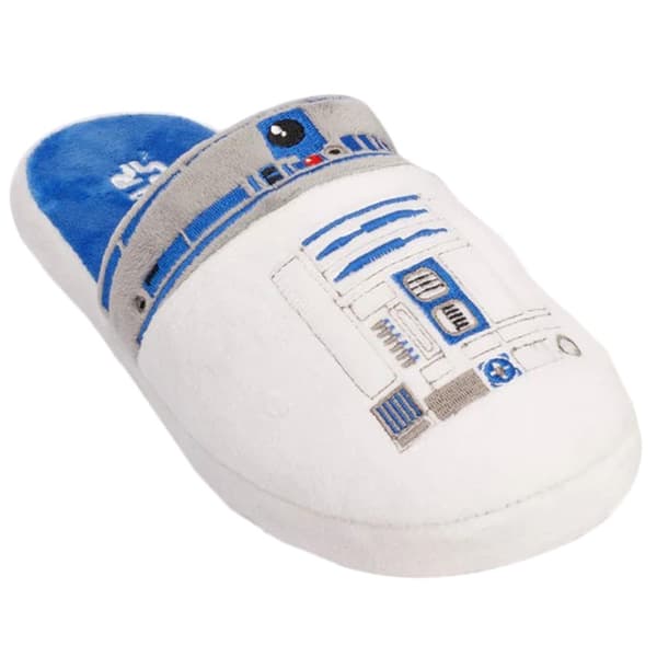 Star Wars Mens R2-D2 Slippers Blue/White/Grey 7 UK-8 UK
