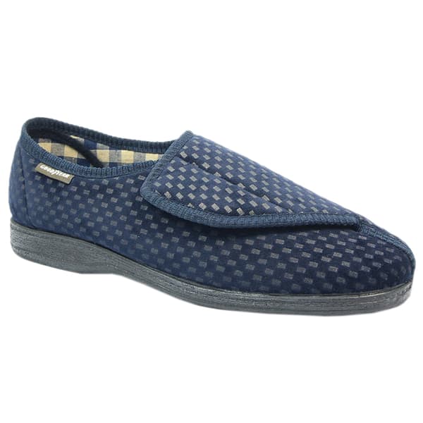 Goodyear Mens Columbus II Checked Slippers Navy 6 UK