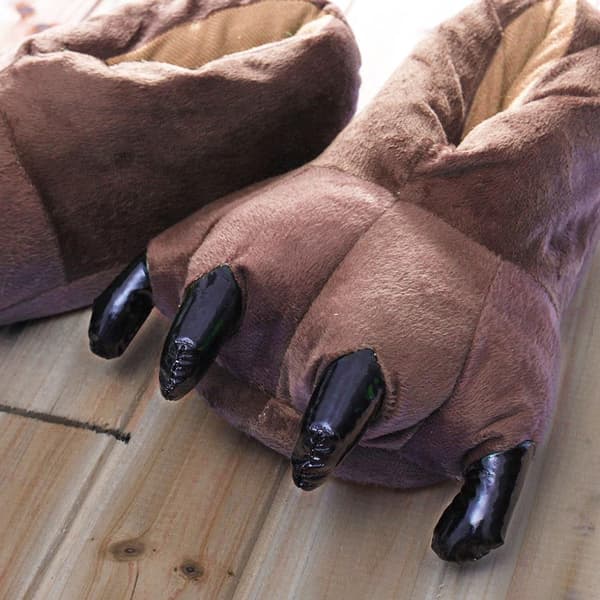 Mjuka Tofflor med Klor, Brun - Strl 39-45