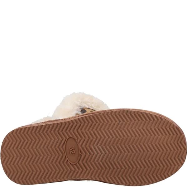 Hush Puppies Girls Ashlynn Leopard Print Suede Slippers