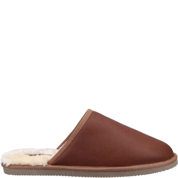 Hush Puppies Mens Coady Leather Slippers