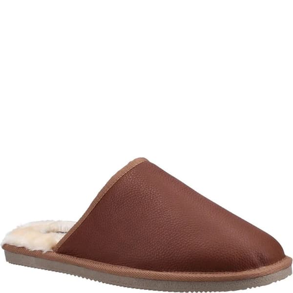 Hush Puppies Mens Coady Leather Slippers